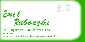 emil ruboczki business card